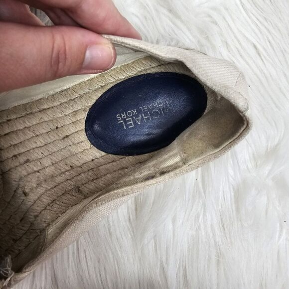 MICHAEL KORS women's Kendrick size 8 toe cap slip on Espadrilles white/black - Picture 5 of 6